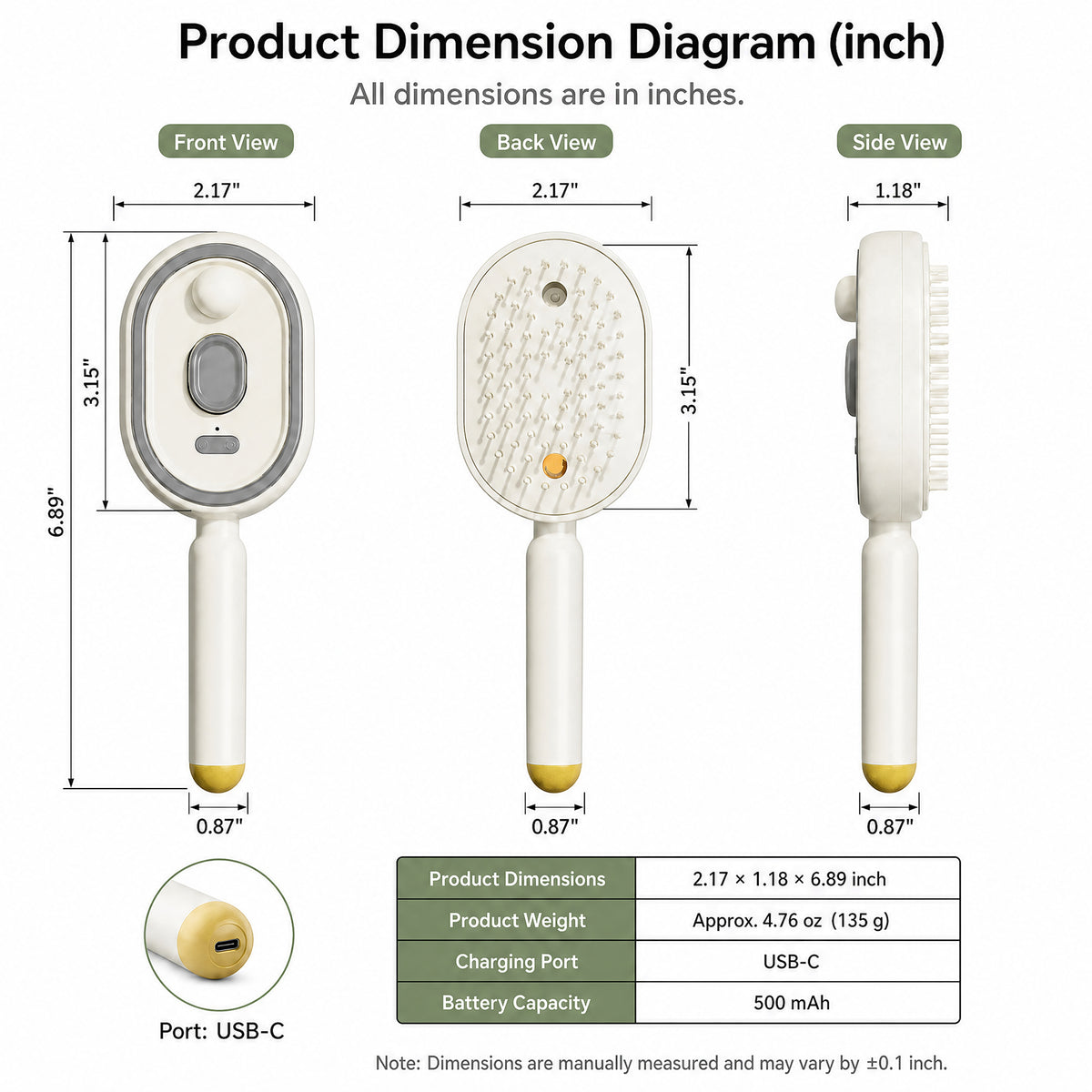 Electric Spray Air Cushion Massage Comb