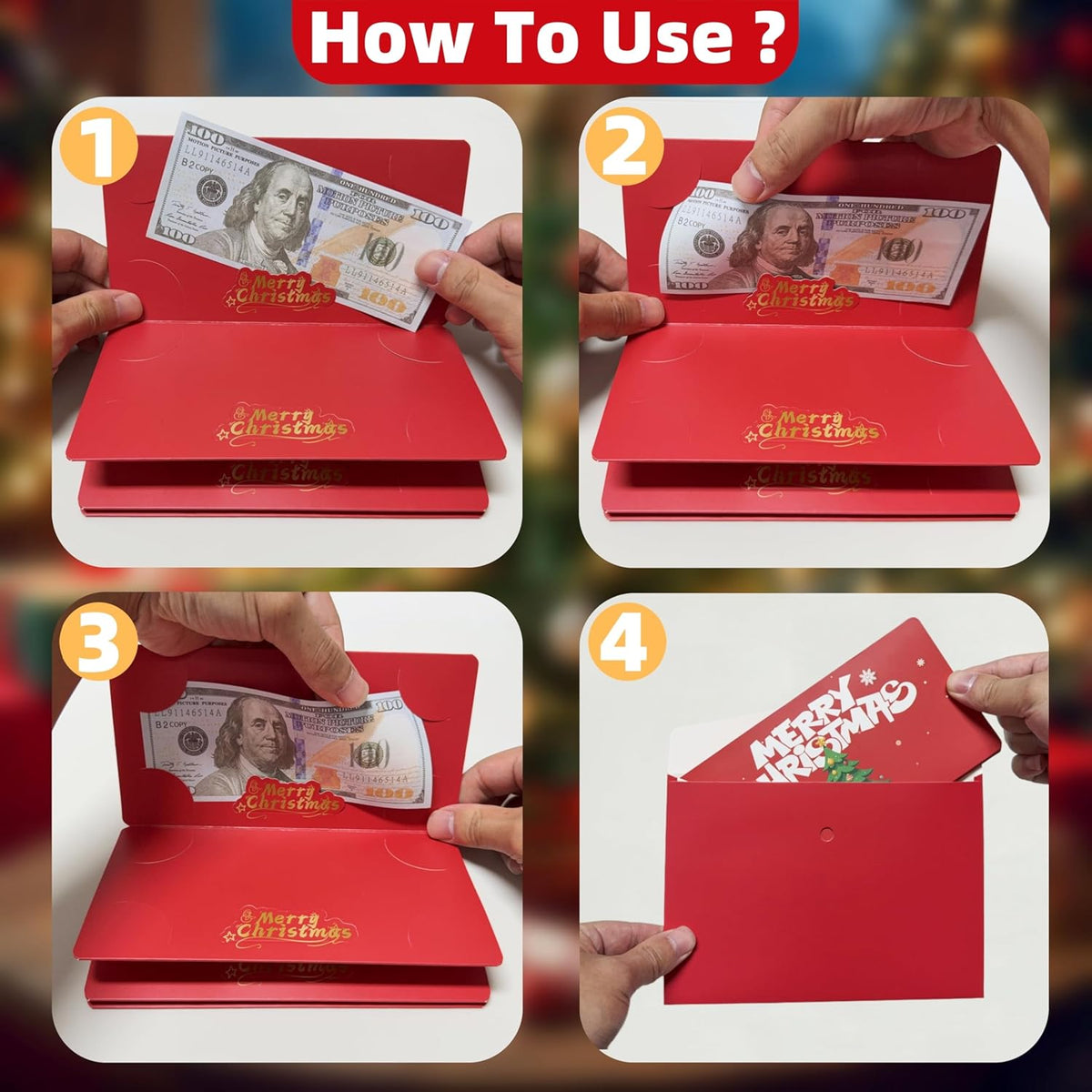 🏆Flash Sale⚡ 50K+ SOLD! Almost Gone-🎅💸Christmas Cash Gift Envelope– A creative way to give cash this Christmas!.