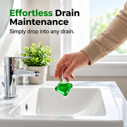 Bio-Enzyme Drain Pods — Neutralizes odors at the source. Instant freshness, zero harsh chemicals. Say goodbye to stench! 🚰✅ 1 Box (30 PCS)
