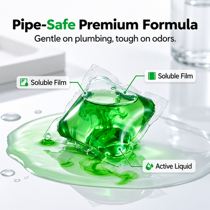 Bio-Enzyme Drain Pods — Neutralizes odors at the source. Instant freshness, zero harsh chemicals. Say goodbye to stench! 🚰✅ 1 Box (30 PCS)